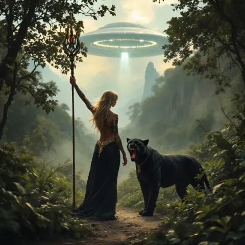 Woman Black Panther Alien