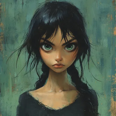 Anime Girl Angry Manga Art Style