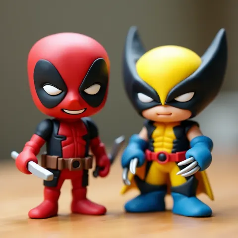 Deadpool Wolverine Plasticine Figures