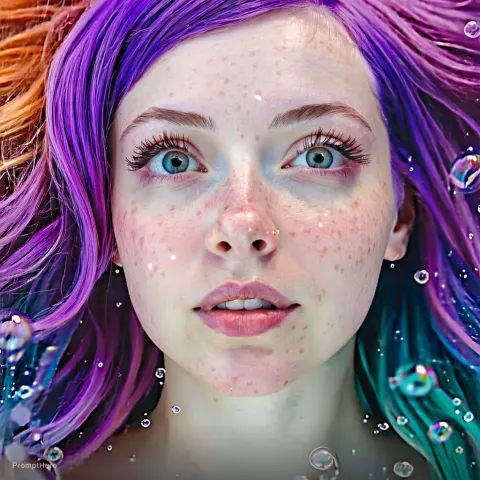 Mermaid Siren Woman Underwater Whimsical