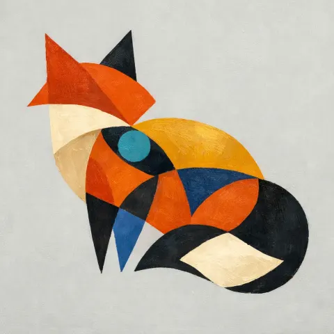 Abstract Animal Silhouette Shapes Colors