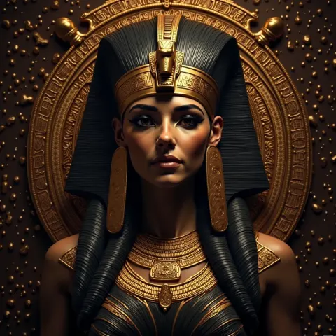 Cleopatra Dark Epic Background Golden