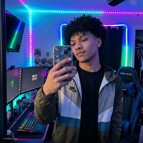 Instagram Model Gamer Room Selfie Mirror