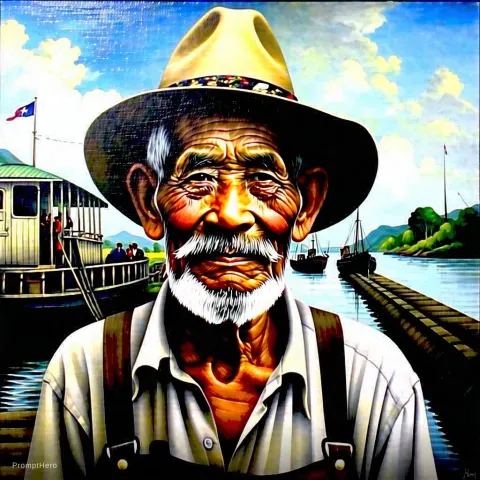 Panama Canal Worker Portrait 1910