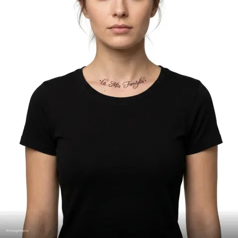 Tattoo Portrait Woman Chest Realistic