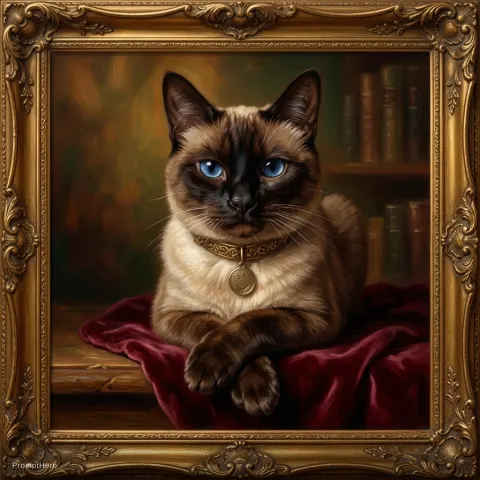 Serious Graceful Cat Portrait