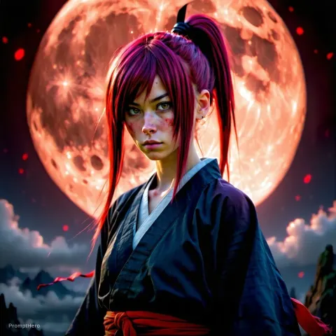 Sukuna Red Moon Jujutsu Portrait