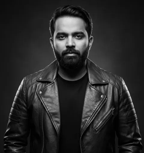 Leather Jacket Man Black White Fashion