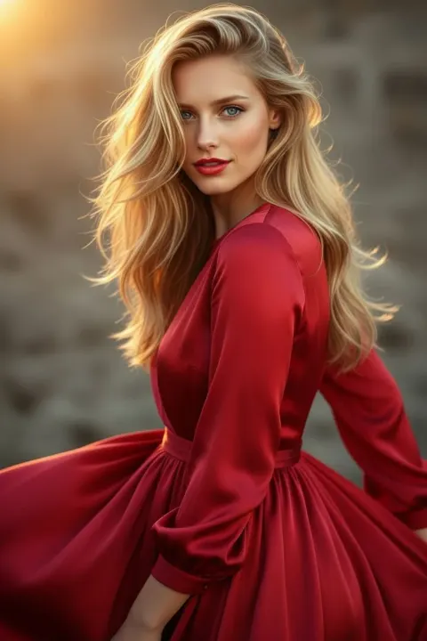 Woman Blonde Close-up Sunrise Fashion