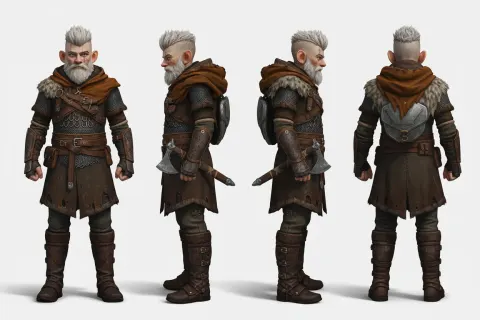 Warrior Nordic Clothing Four Profiles