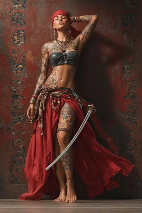 Woman Pose Movement Arm Head