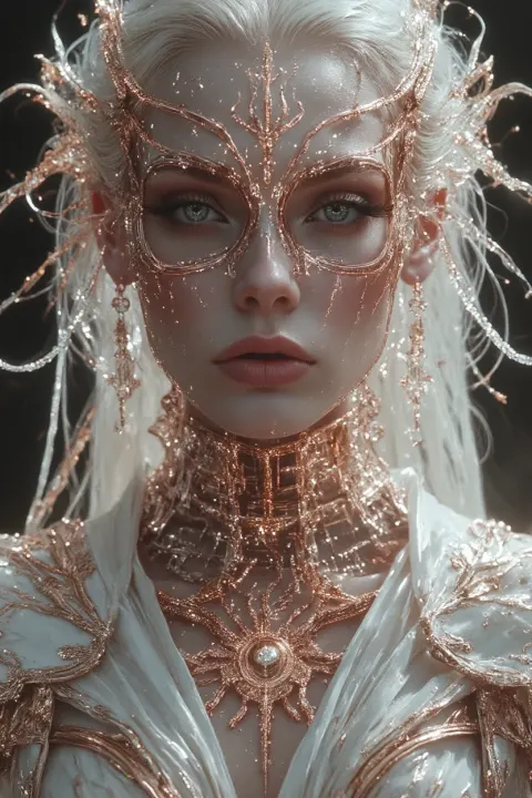 Woman Skull Mask Baroque