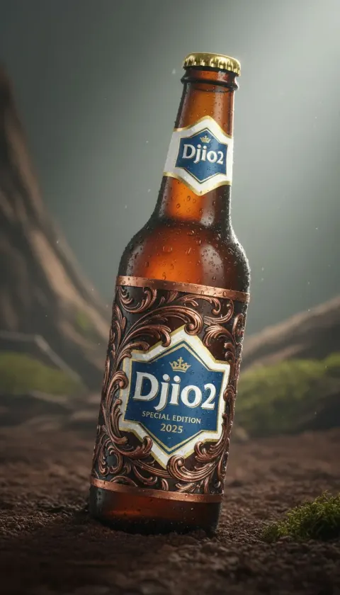 Djio2 Beer Bottle Product Advertisement