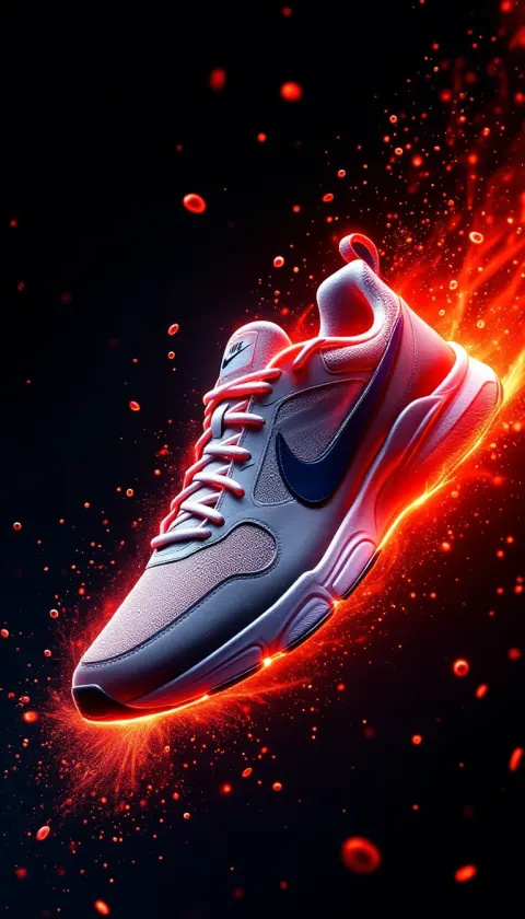 Red Dark Premium Nike Sneaker Subtle Energy