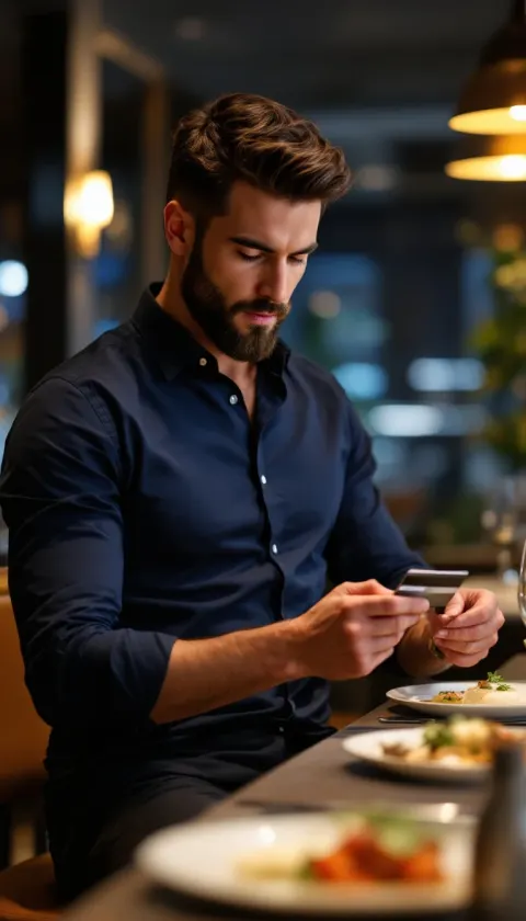 Man Black Hair Dark Hyper-realistic Image Handsome
