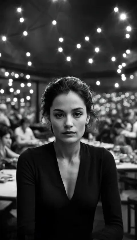 Woman Black Night Editorial Dark White Photography