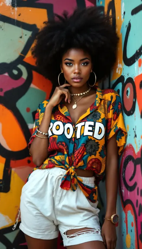 Woman Jewelry Street Portrait Vibrant Intensely Detailed