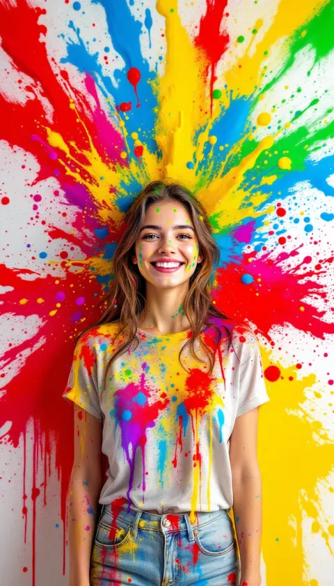 Woman White Photograph Vibrant Full Body Female