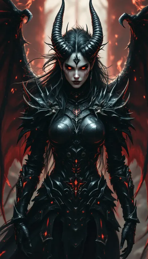 Demon Knight Woman Dark Armor