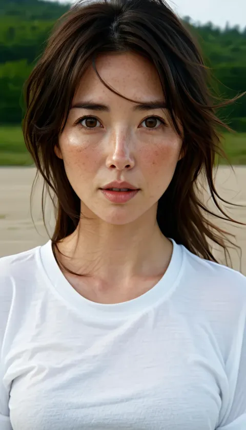 Korean Woman Portrait Outdoor Casual