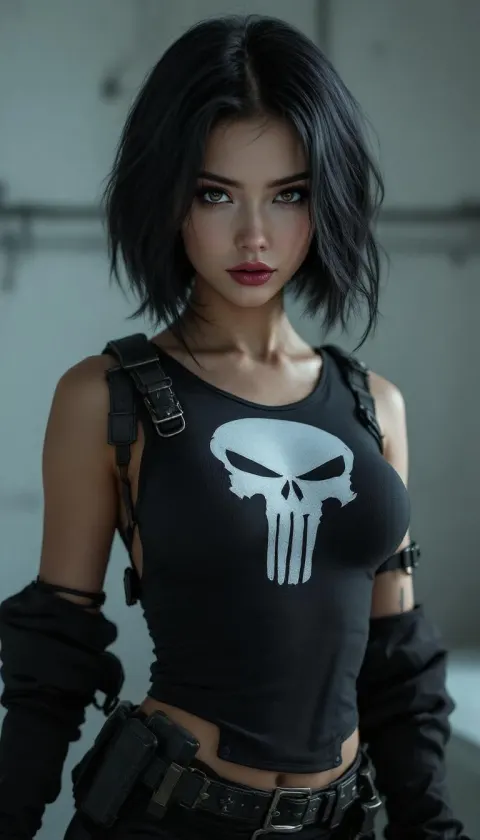 Indonesian Woman Punisher Full Body