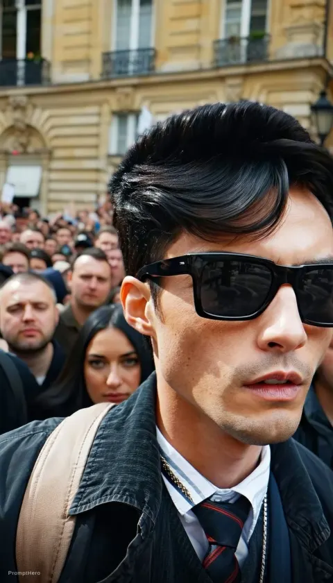 Man Fashion Week Paparazzi Flash