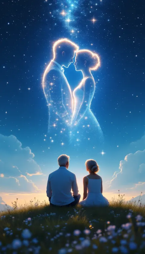 Celestial Romance Under Starlit Sky