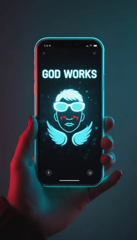 Woman Logo Design Mobile Phone Typography