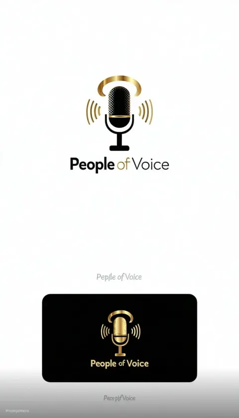 People Of Voice Microphone Logo