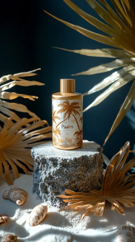Tropical Self-Tanner Bottle on Stone Altar
