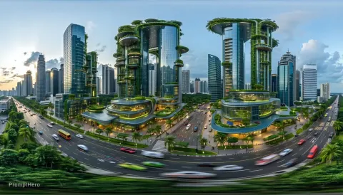 Malaysian Smart Eco City Skyline