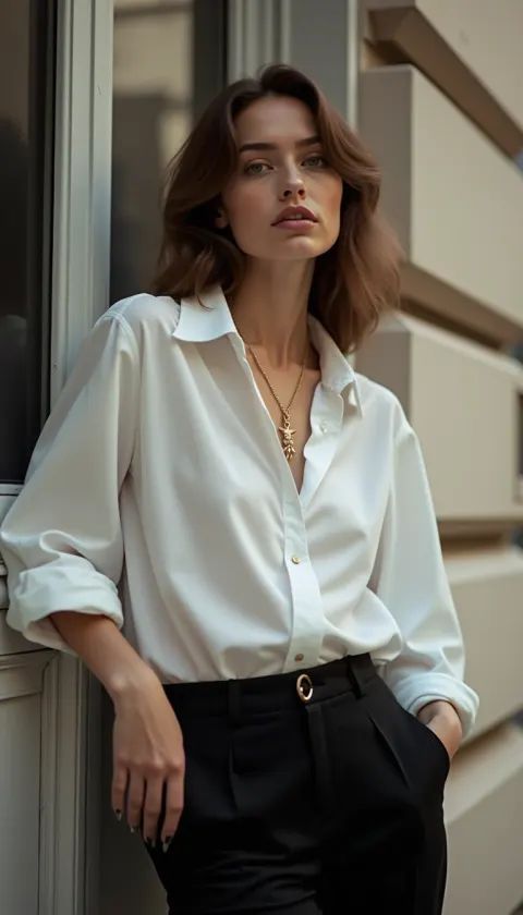 Woman Urban Wall Casual Sophisticated