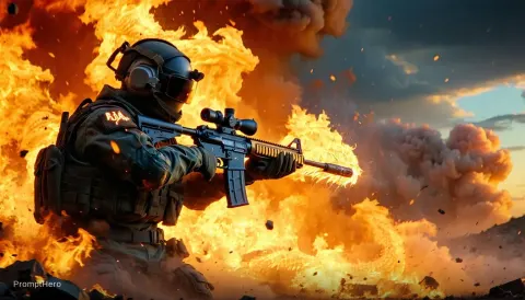 Warrior Dragon Gun Cyberpunk Esports Banner