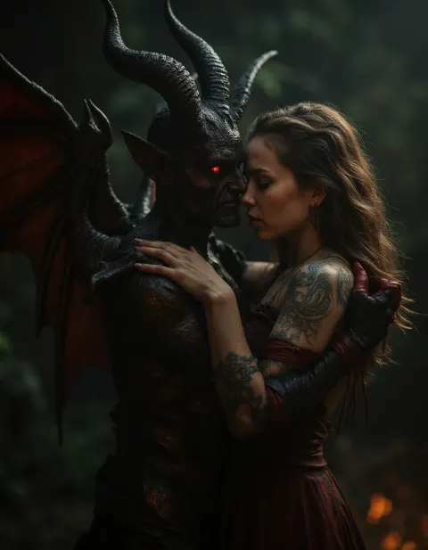Demon Angel Dark Cinematic Embrace