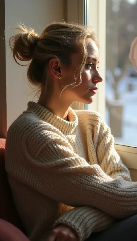 Window Contemplative Woman