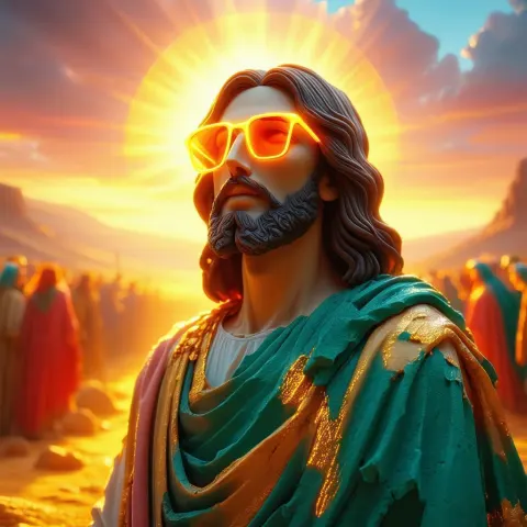 Claymation Second Coming in Neon Sunglasses