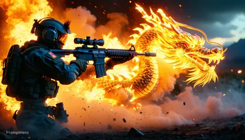Gaming Warrior Dragon Flames