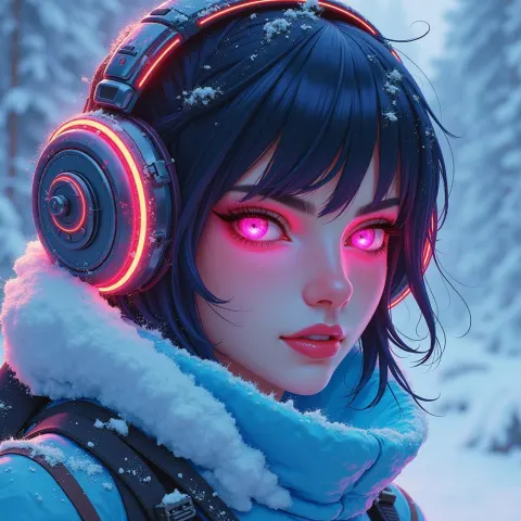 Mei From Overwatch in Retro Neonpunk Ice