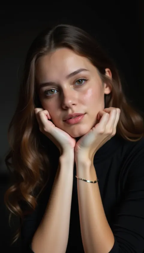 Woman Contemplative Hands