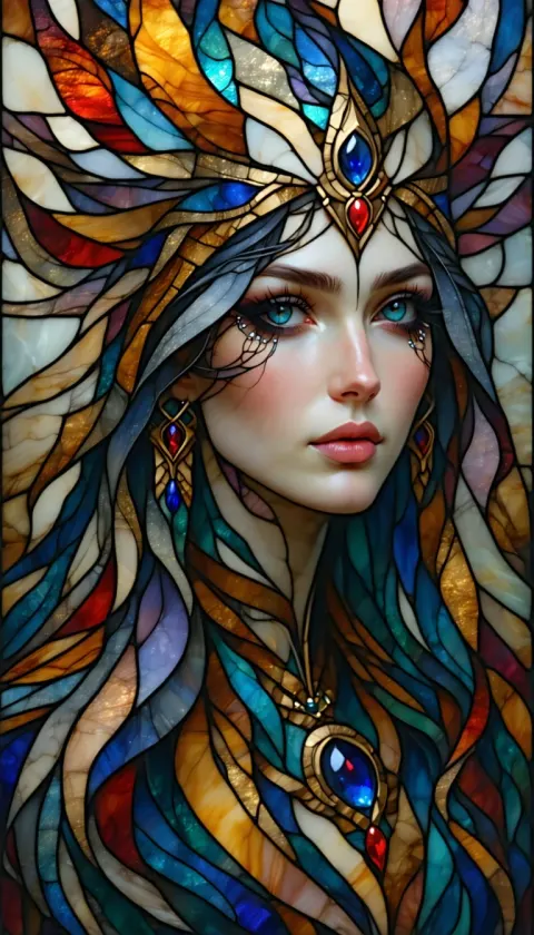 Goddess Stained Glass Mosaic