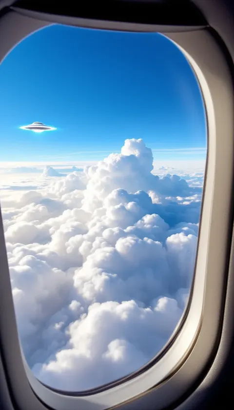 Airplane Window UFO Clouds