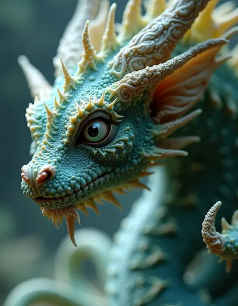 Mythical Creature Fractal Spirals