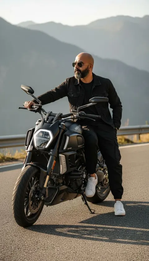 Man Bike Mountain Golden
