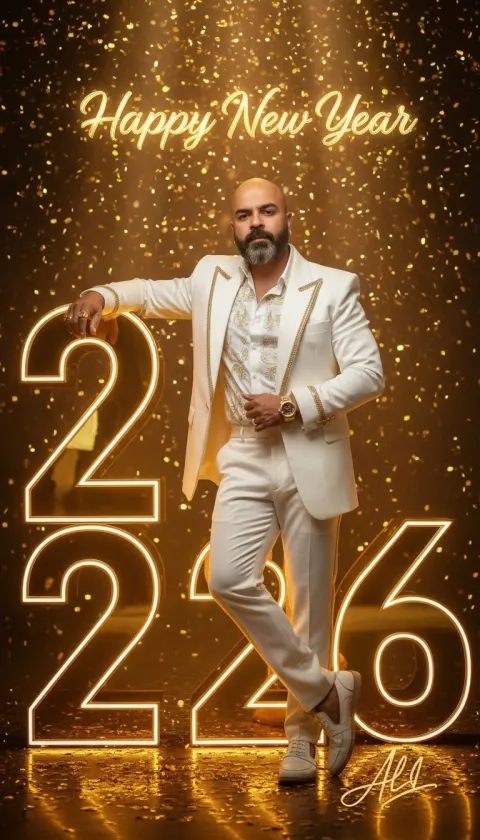 Man Luxury Metallic Celebration