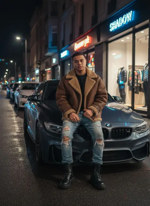 Male Model BMW Neon Streetwear