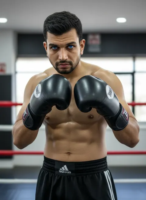 Male Model Boxer Ring Portrait