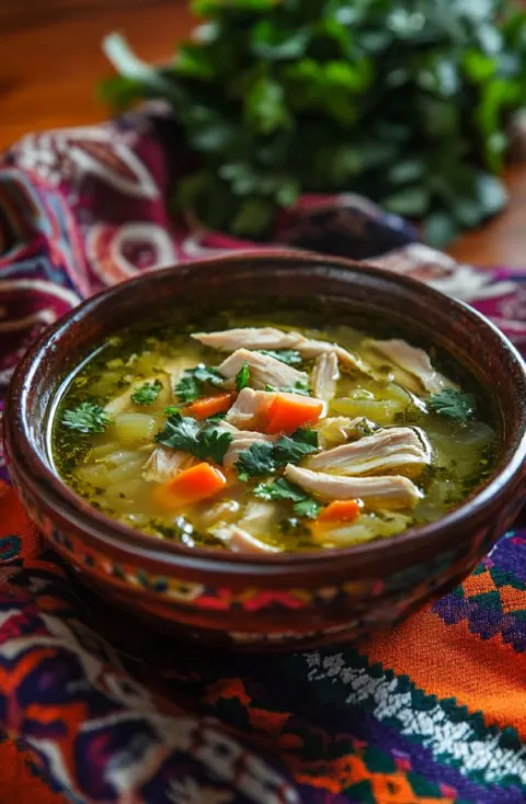 Bowl of Chicken Vegetable Soup Art