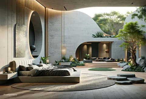 Zen Bedroom Interior Contemporary