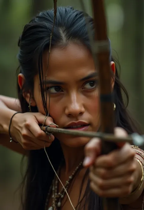 Indian Woman Archer Action