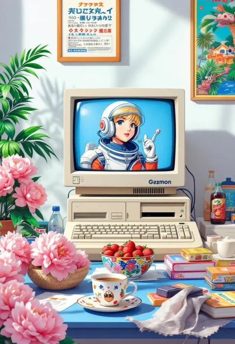 Retro Anime Room Nostalgic